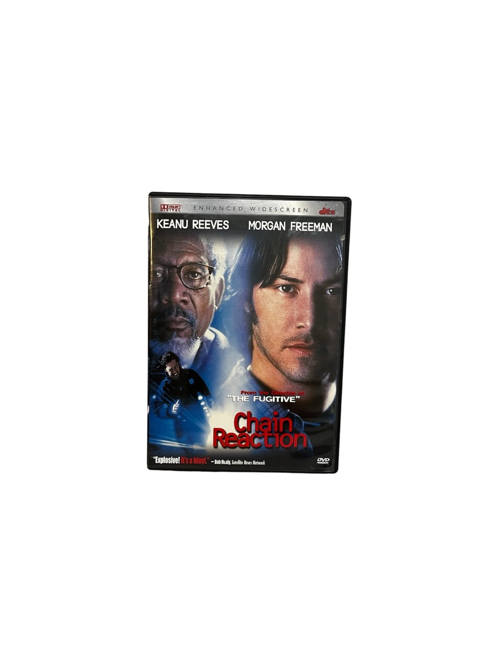 Chain Reaction (DVD, 1996, Widescreen) W/ Insert Keanu Reeves Morgan Freeman